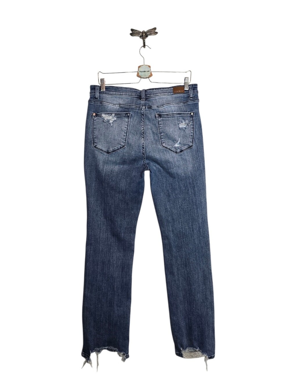Judy Blue Destroyed Straight Fit Jeans JB82425 15/32 - Picture 4 of 12